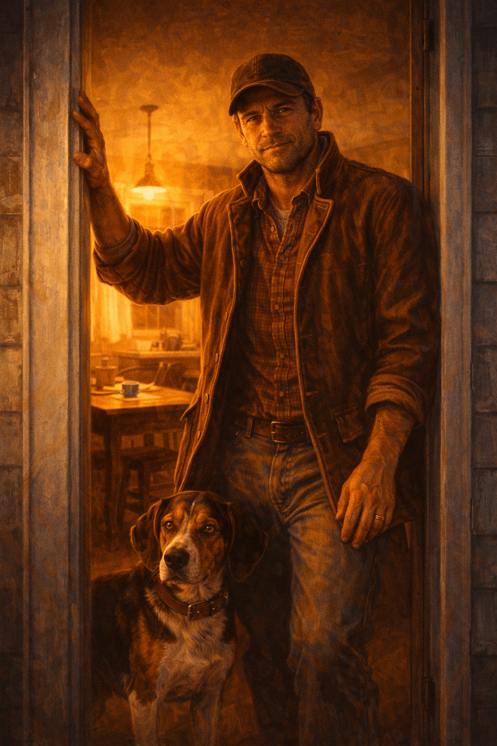 Brother Jonathan standing in a doorway, welcoming you in