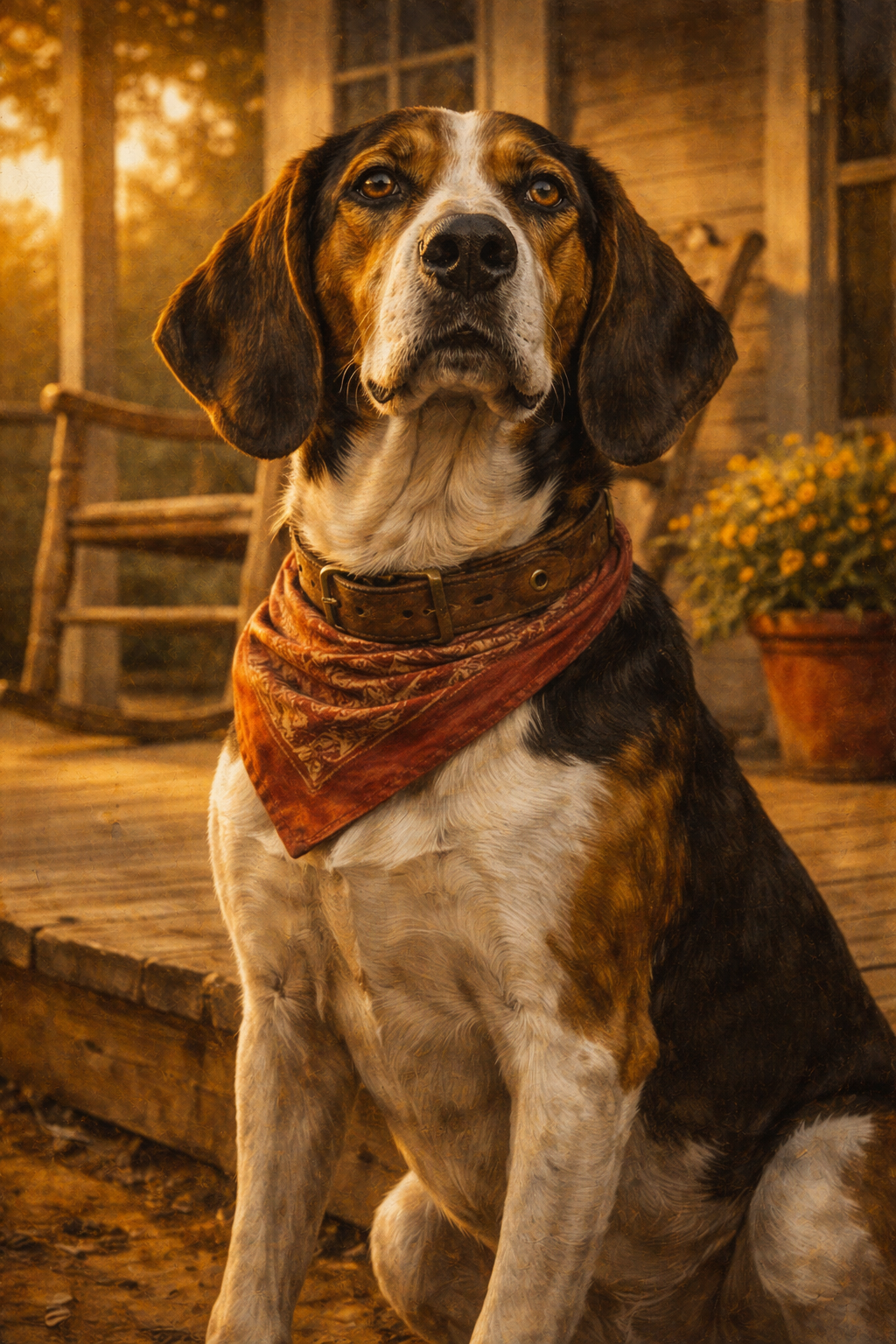 Bunker the coonhound — he knew before the paper confirmed it